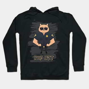 Serious Cat Cop Hoodie